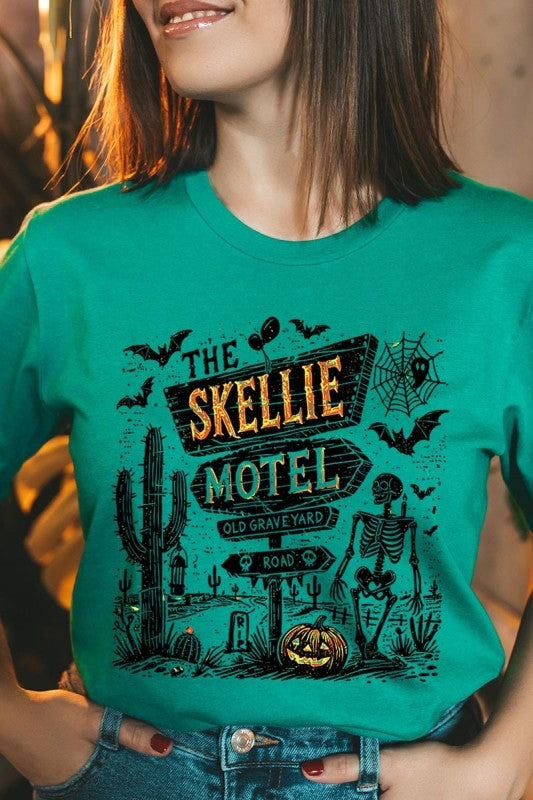 Skellie Motel Halloween Graphic Plus Tee
