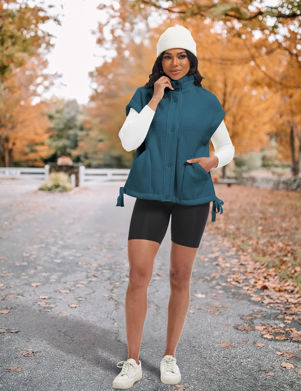 Ellen – Sleeveless Fuzzy Fleece Vest