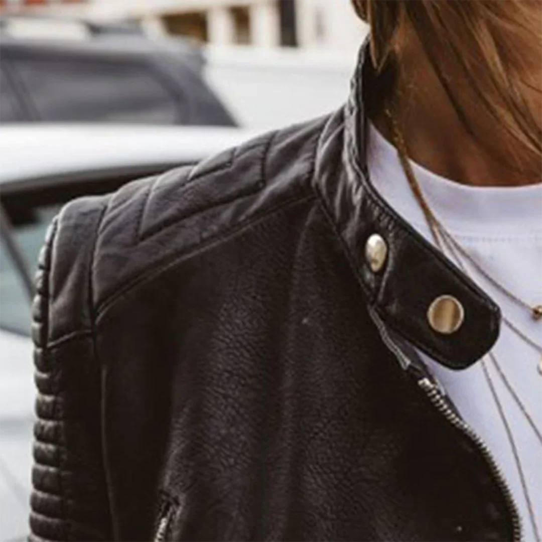 Deborah - Leather Moto Jacket