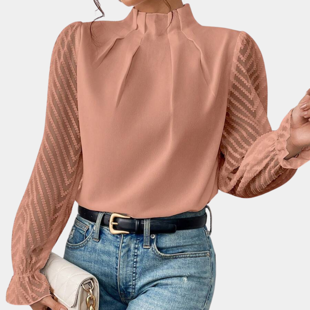 Hazel - Sheer Sleeve Blouse