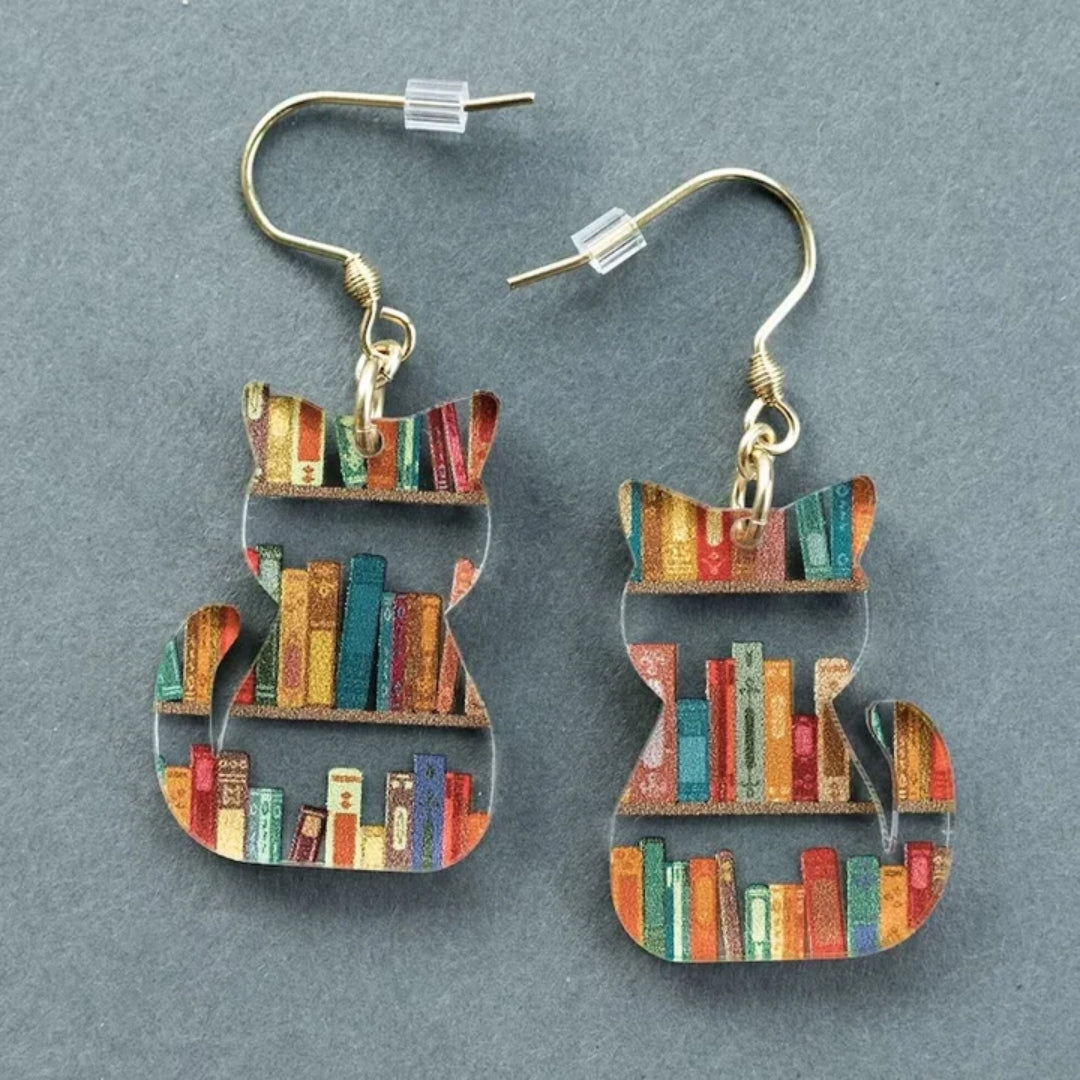 Vintage Multicolor Cat Earrings