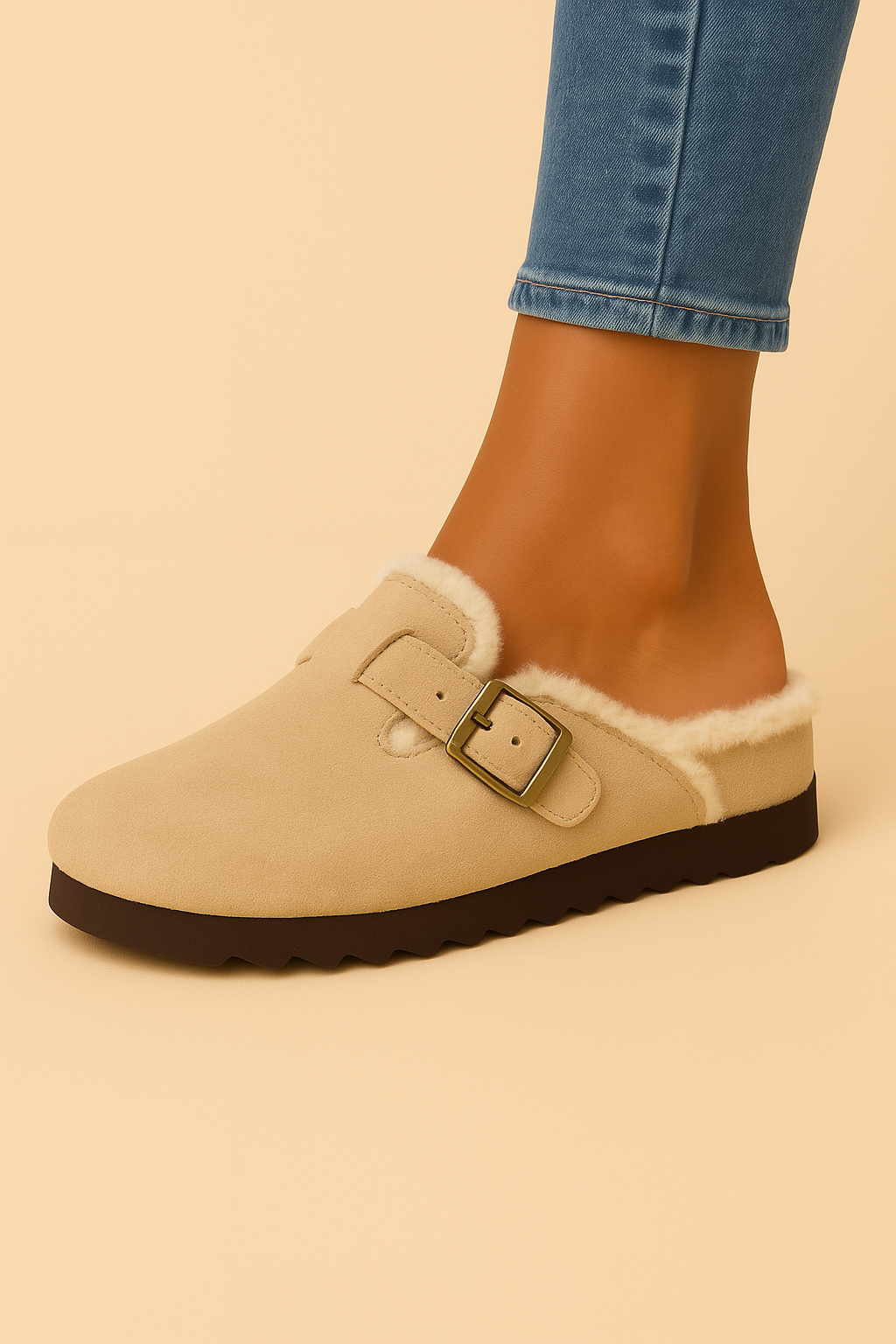 Elenora | Women's Warm Slip-Ons with Fur Lining
