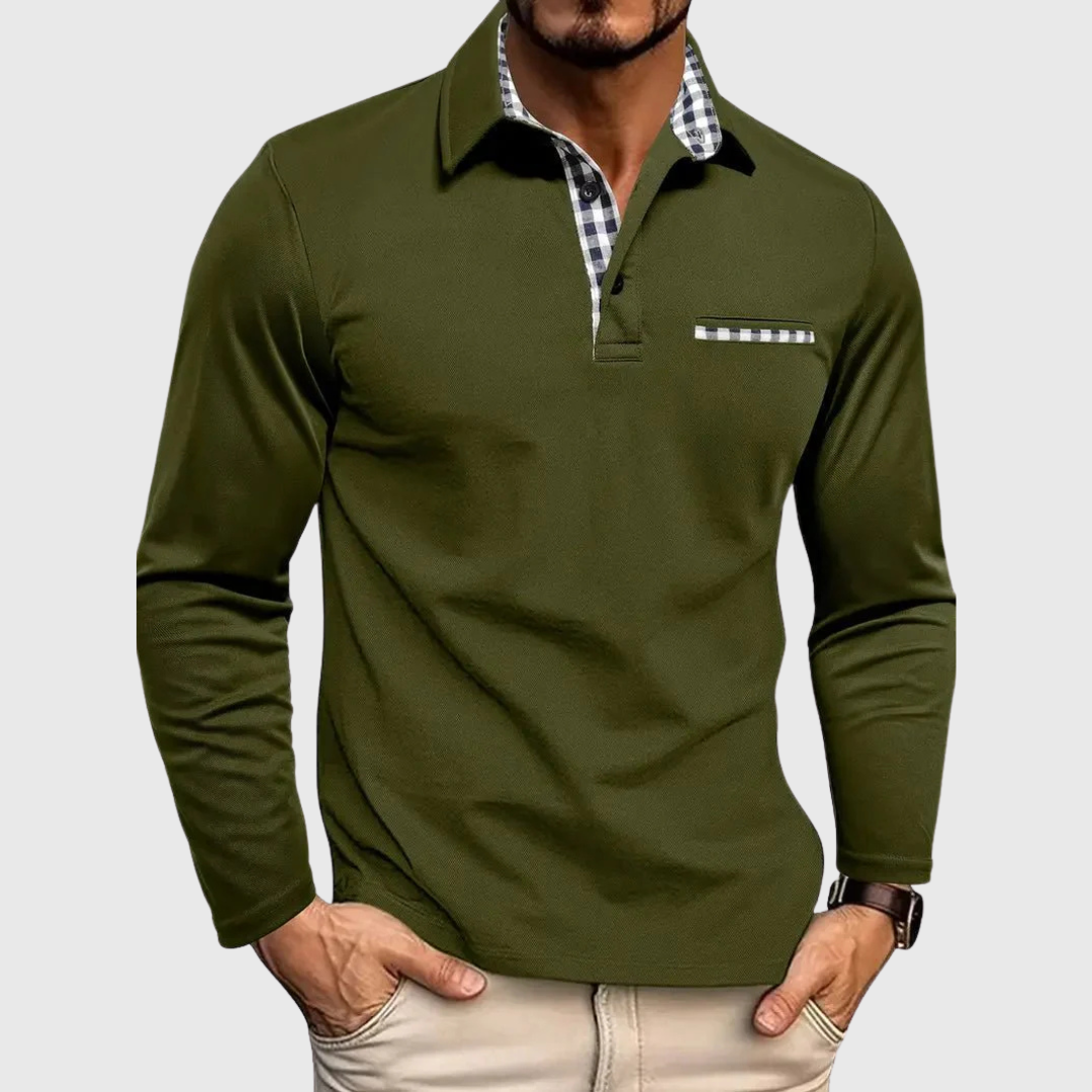 Brandon™ | Slim-Fit Long Sleeve Polo Shirt