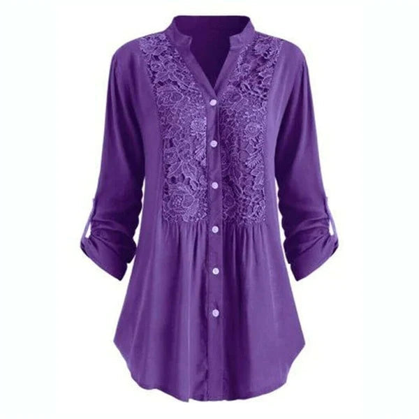 Lace - Detail Long Blouse