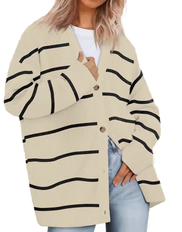 Anna - Striped Knit Cardigan