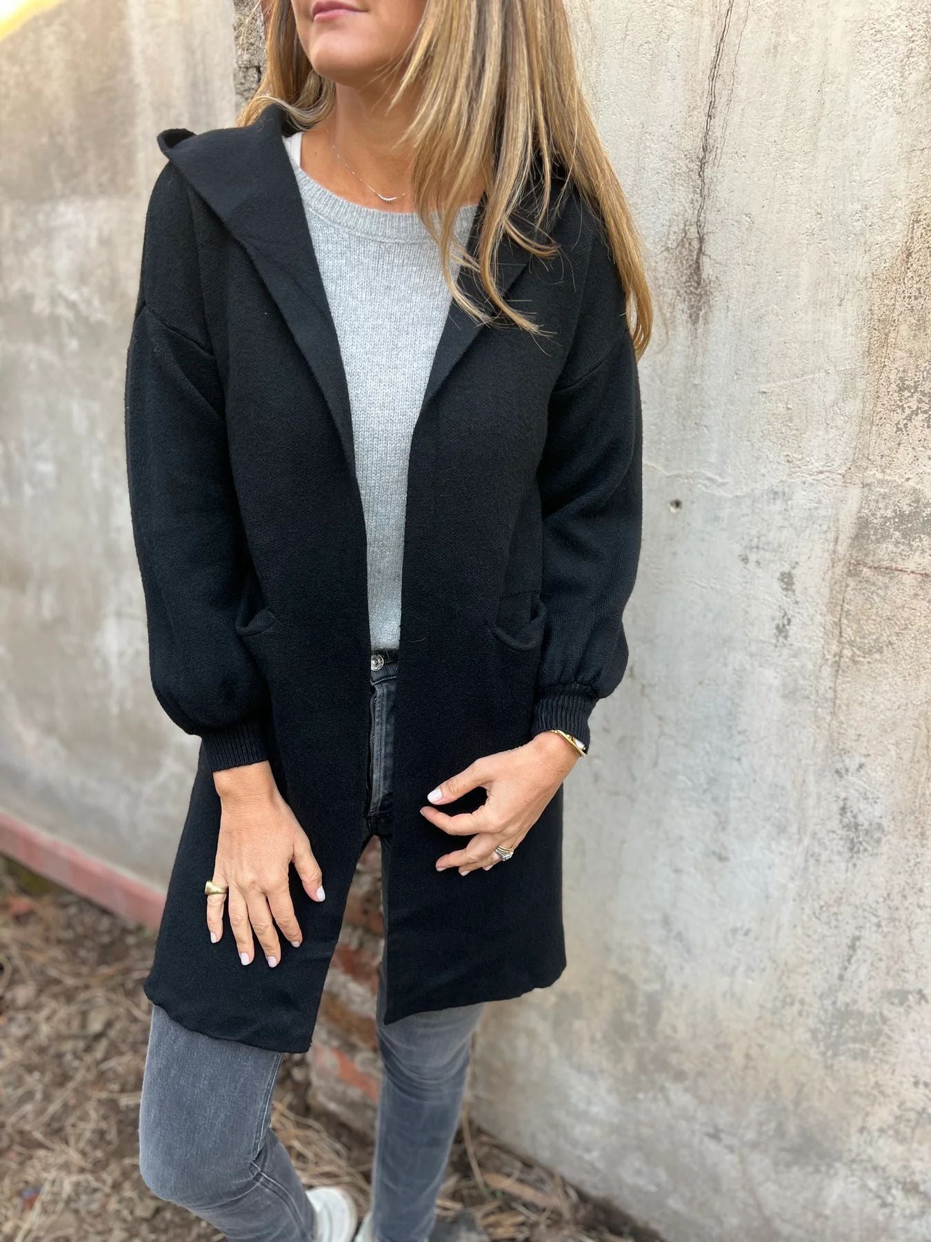 Sarah - Hooded Knit Cardigan