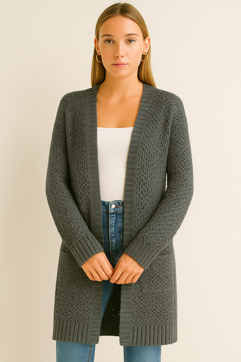 Romy | Women's Long Knitted Vest