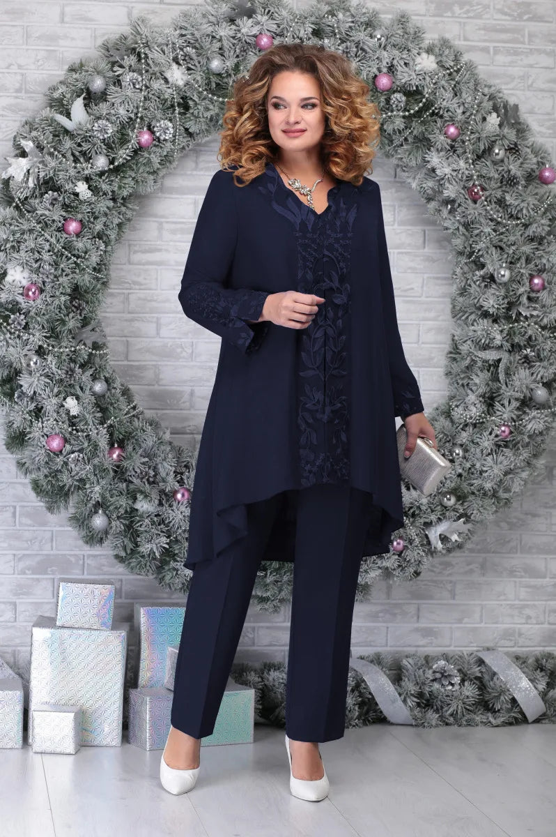Marlene - Plus Size Embroidered 3-Piece Set