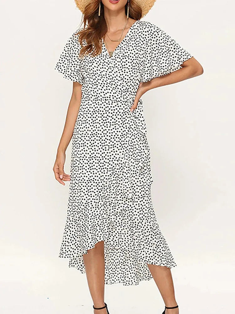 Ella - Polka Dot Maxi Dress