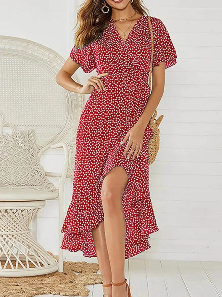 Ella - Polka Dot Maxi Dress
