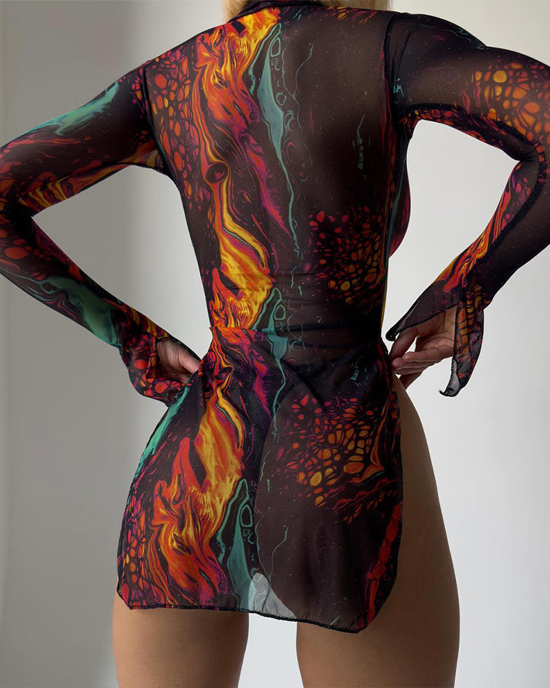 Mira™ | Abstract Pattern Stretch Dress