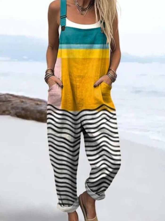 Lunora - Coastal Stripe Jumpsuits