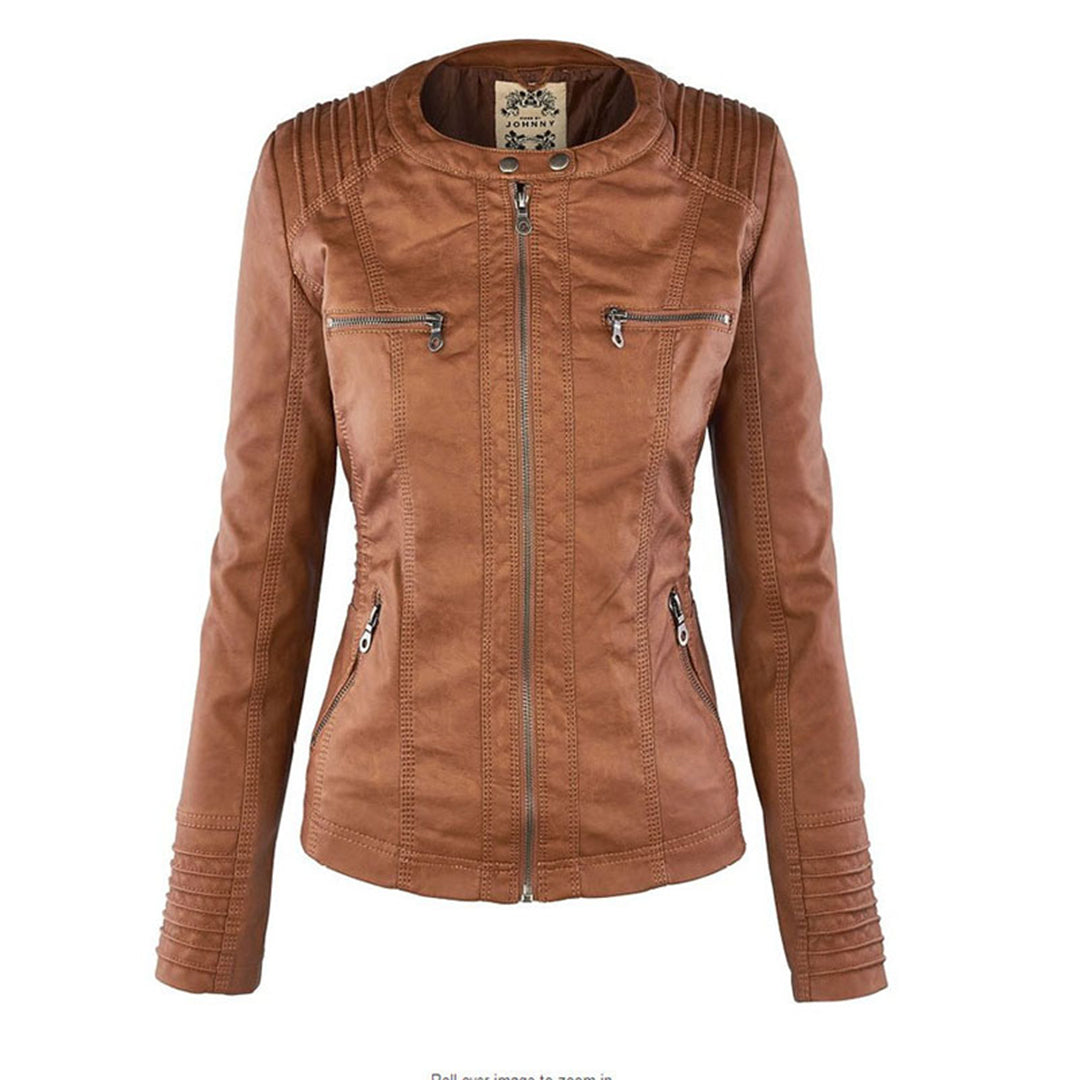 Stylish Hooded Leather Jacket