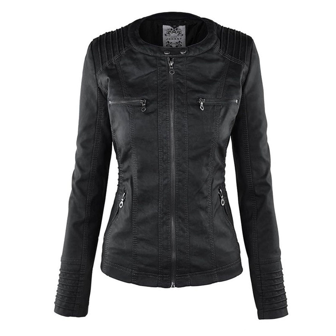 Stylish Hooded Leather Jacket