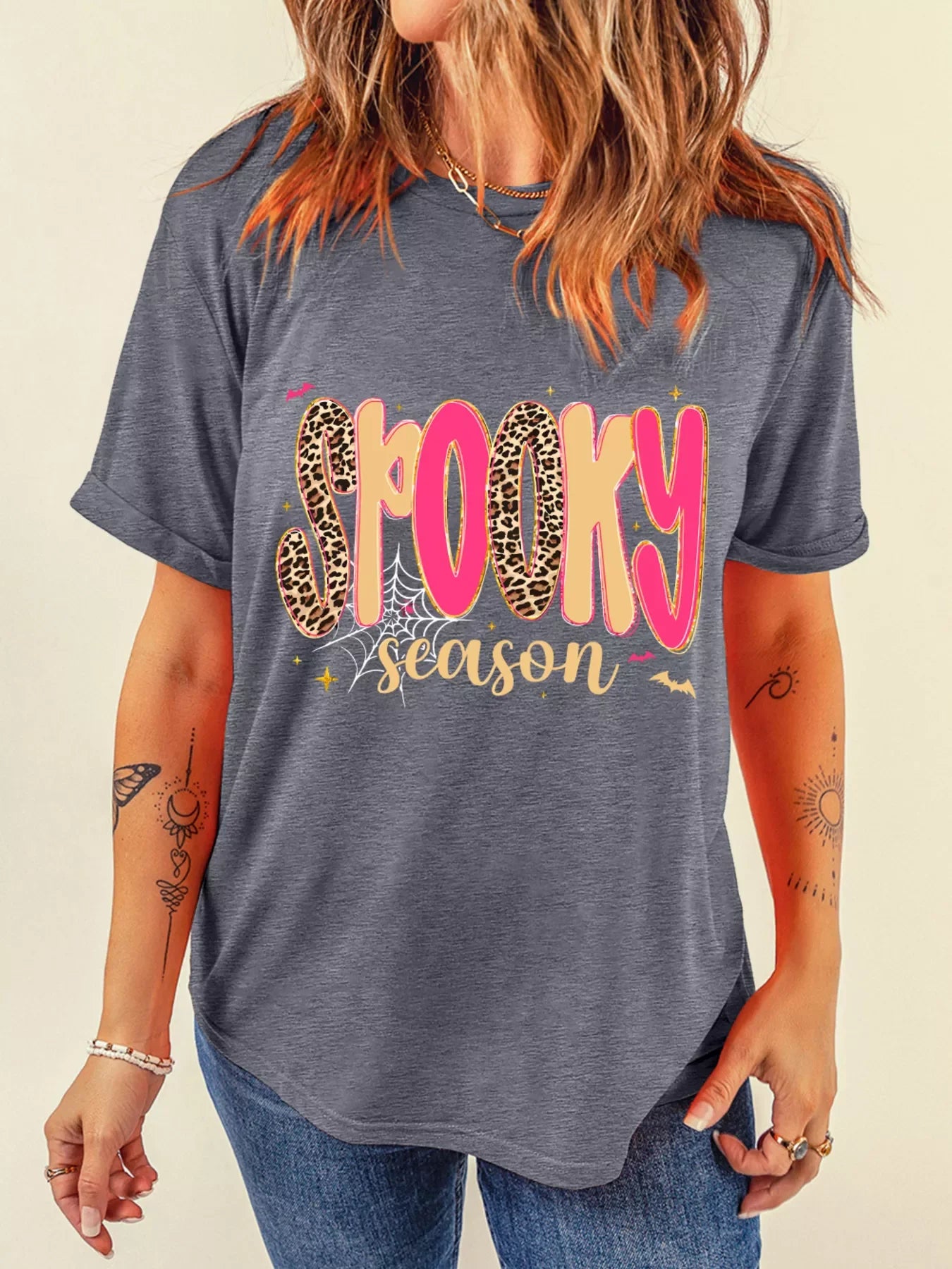 Full Size Spooky Season Halloween Graphic T-Shirt Plus Size