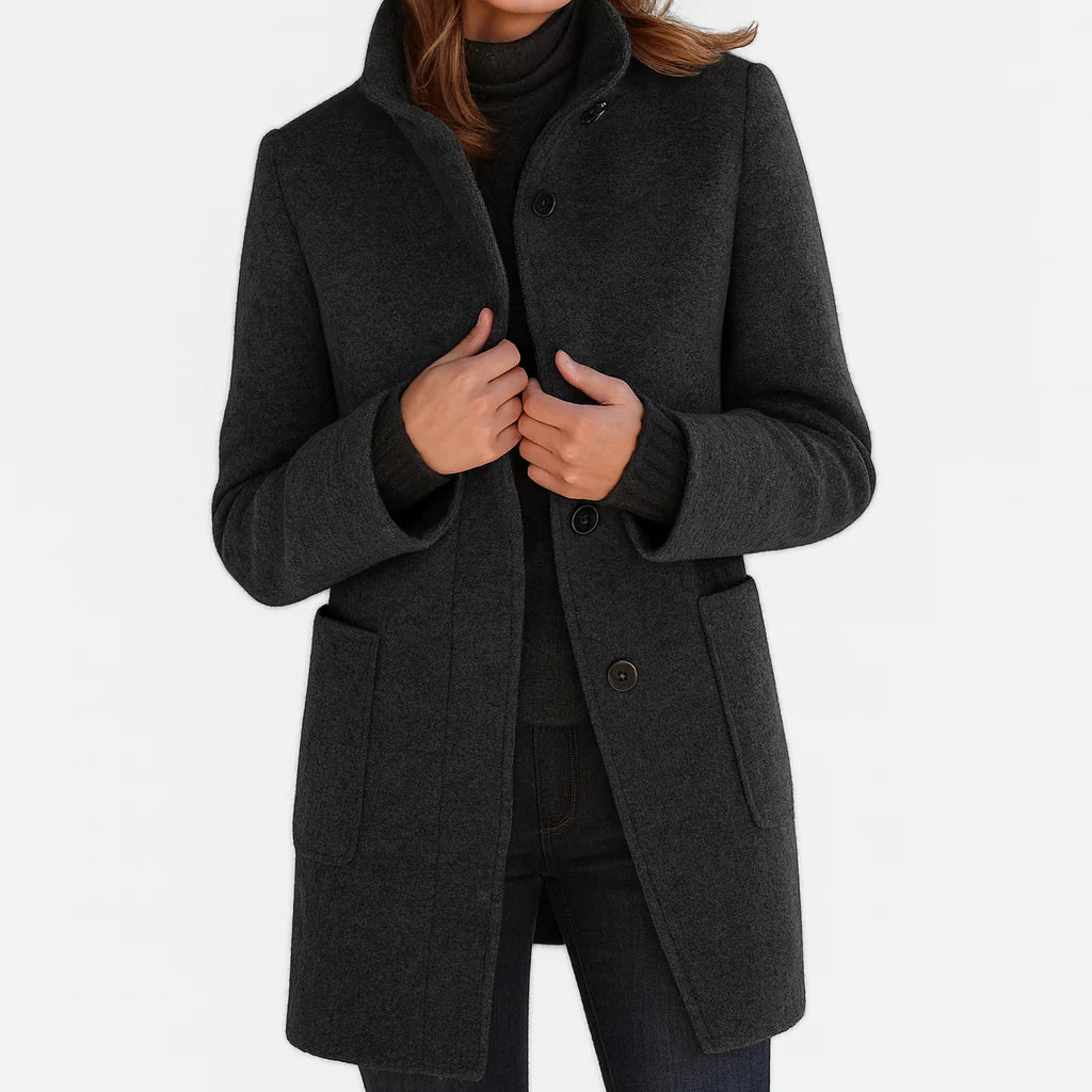 Isabelle | Sleek Wool Tailored Coat