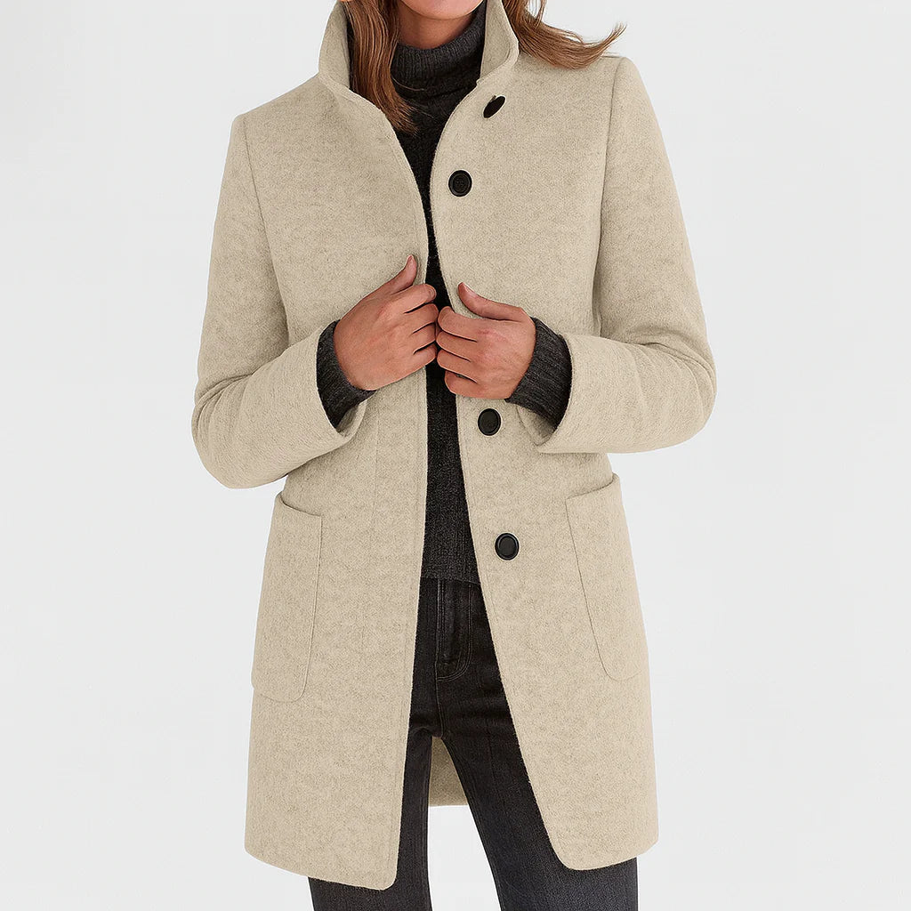 Isabelle | Sleek Wool Tailored Coat
