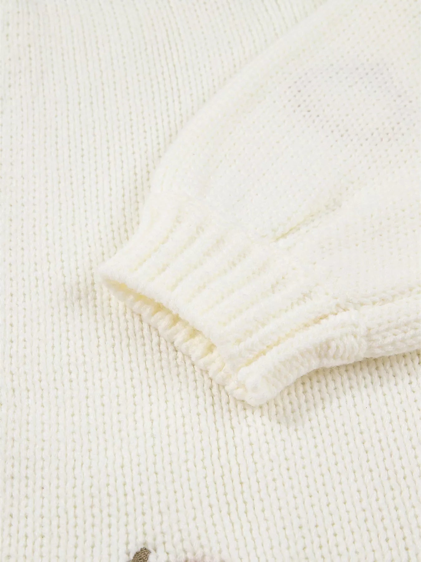 Halloween Pumpkin Embroidered Knit Cardigan