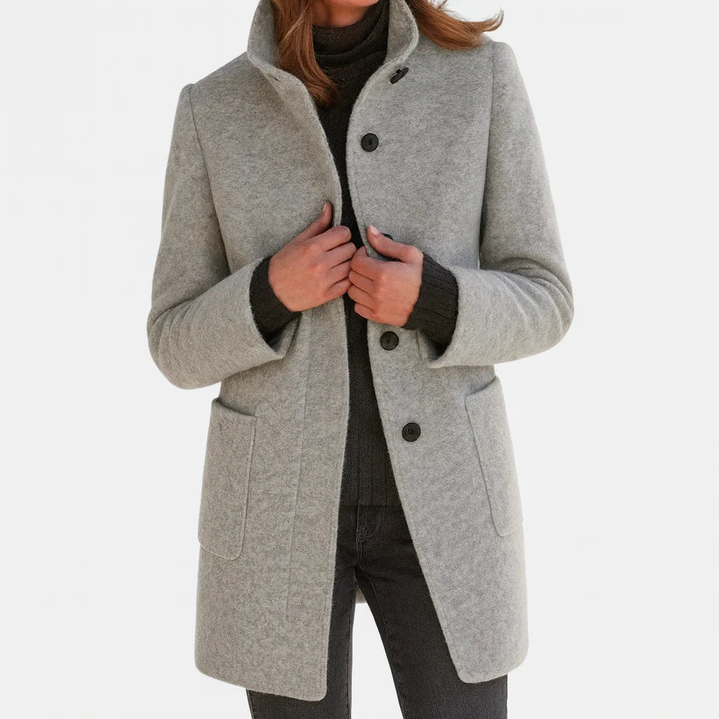 Isabelle | Sleek Wool Tailored Coat