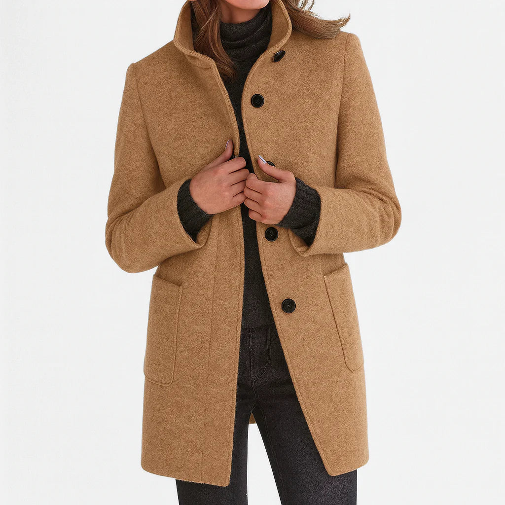 Isabelle | Sleek Wool Tailored Coat