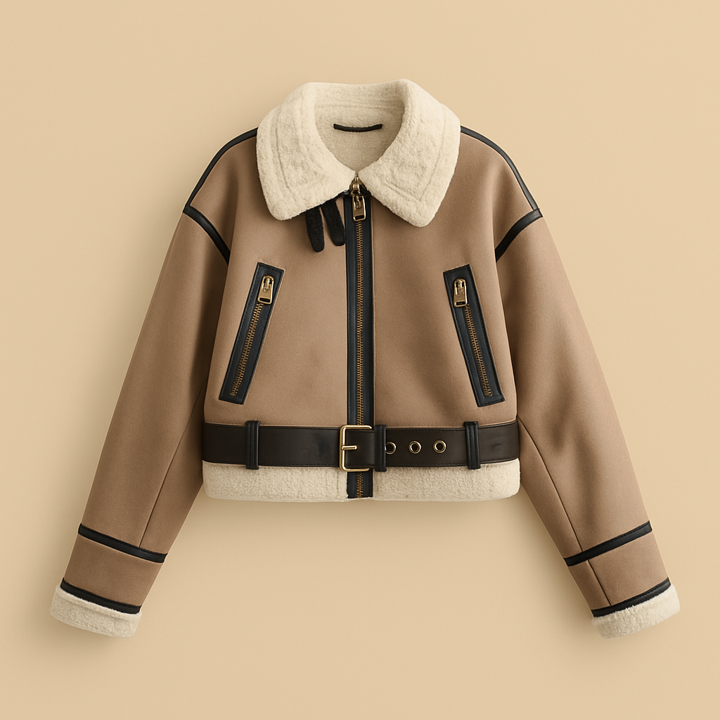 Fenella - Casual Women's Wear Flip Collar Fur