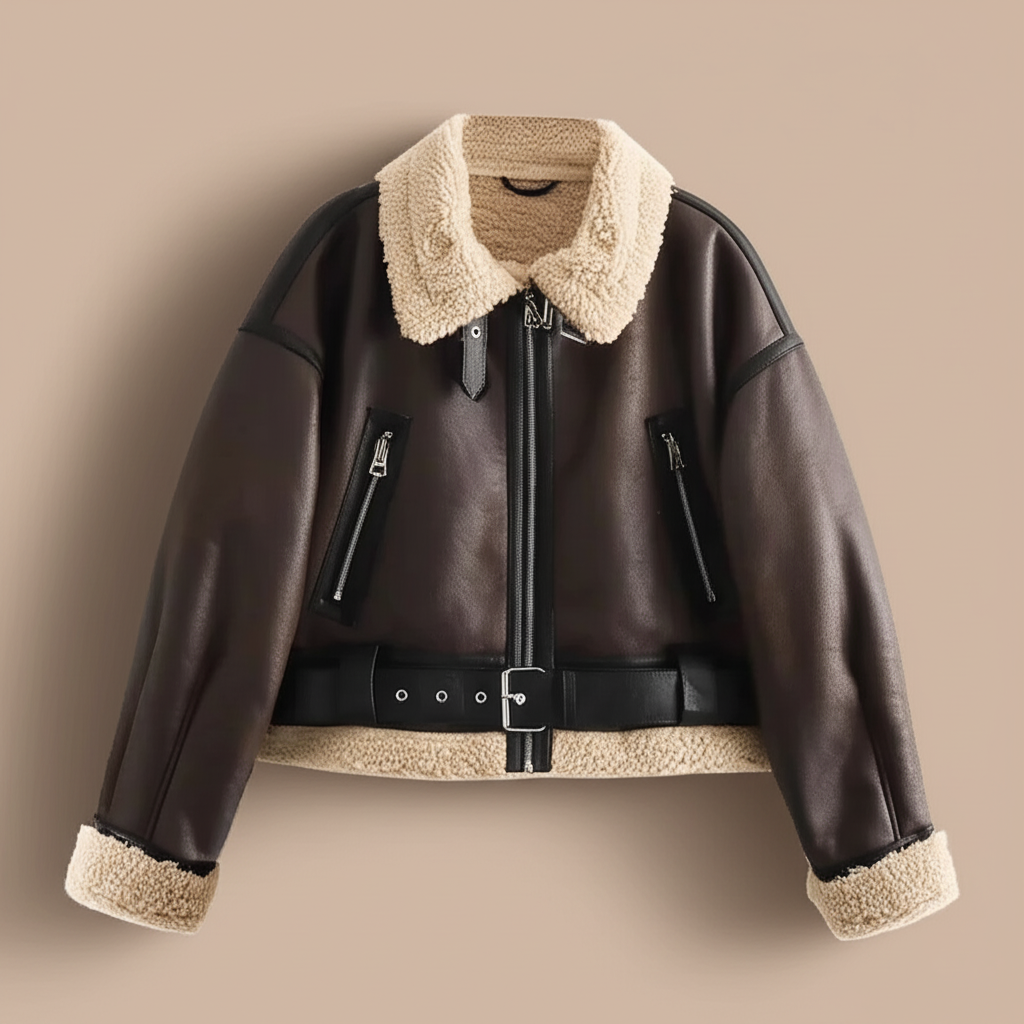 Fenella - Casual Women's Wear Flip Collar Fur