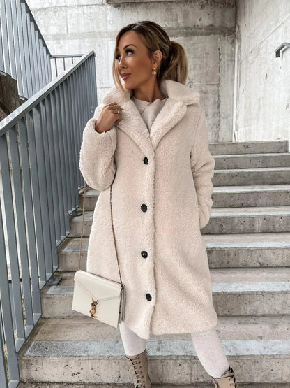 Emma - Elegant Plush Trench Coat