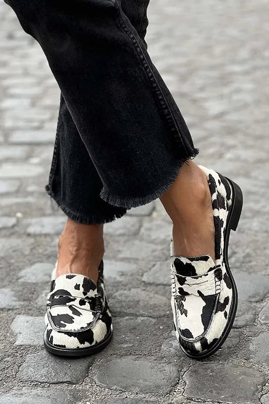Isla | Cow-Prin Loafers