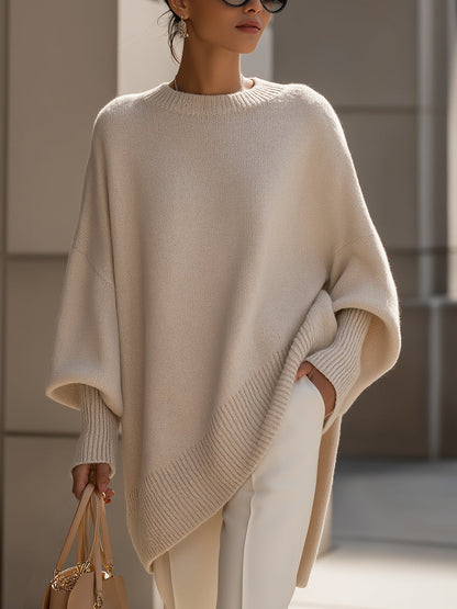 Niva Oversized Knit Poncho Sweater