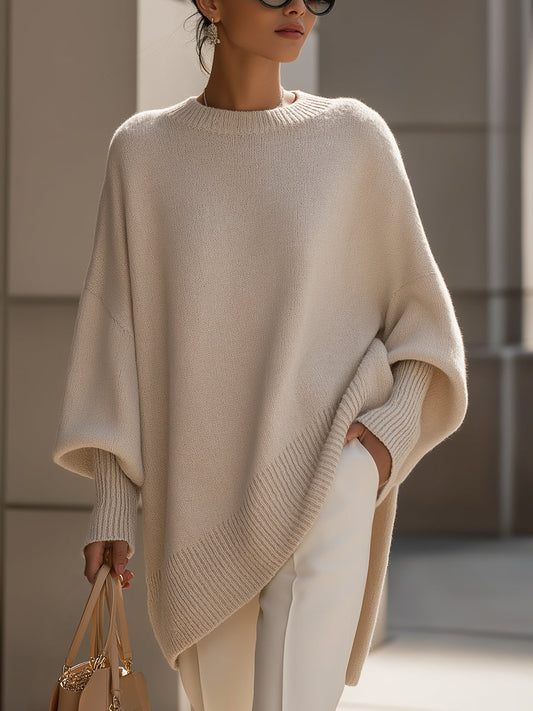 Niva Oversized Knit Poncho Sweater