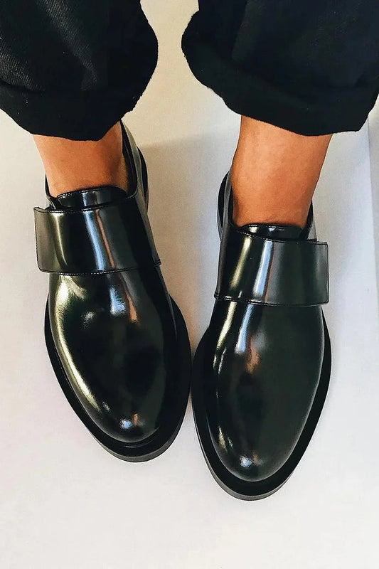 Celeste | Polished Strap Loafers