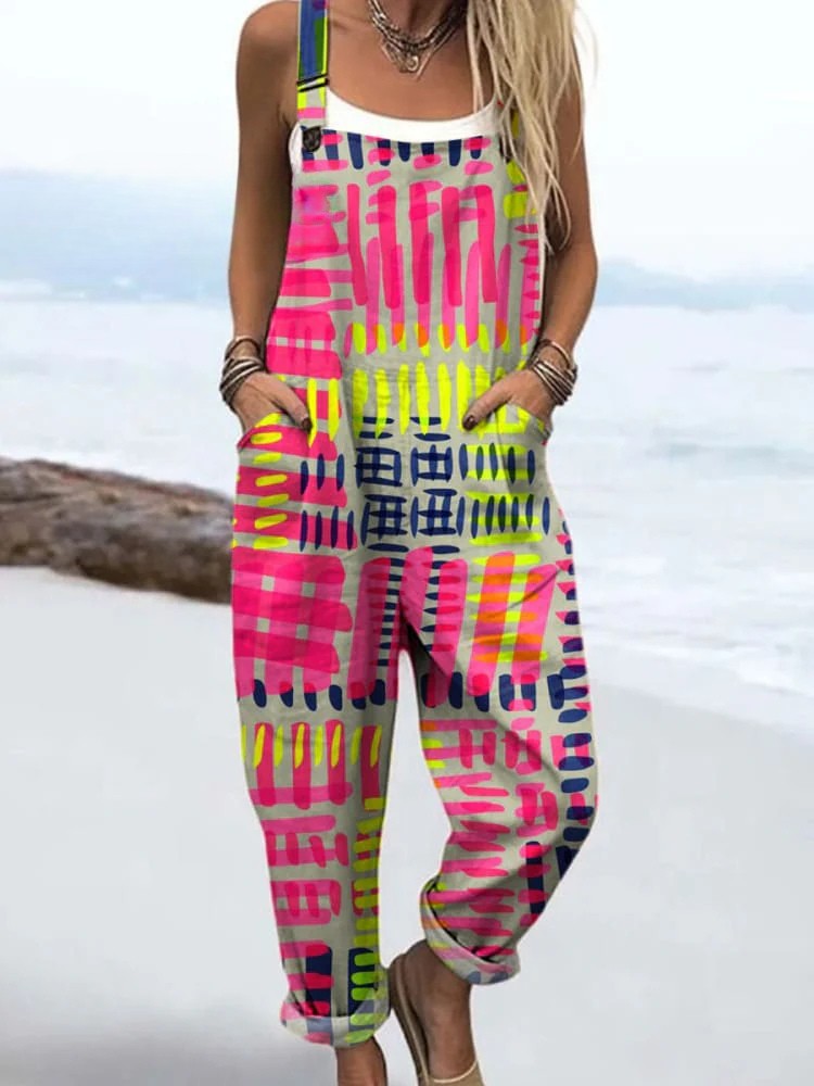 Vexa - Neon Brushstroke Jumpsuits