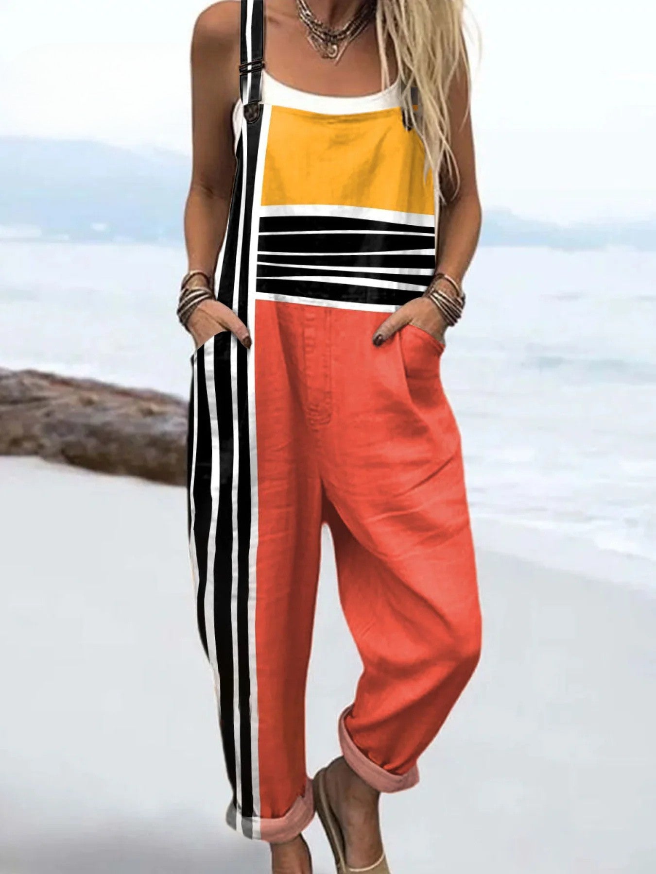 Narelle - Colorblock Street Jumpsuits
