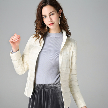 Myra™ | Ultralight Down Jacket with Sophisticated Pleats