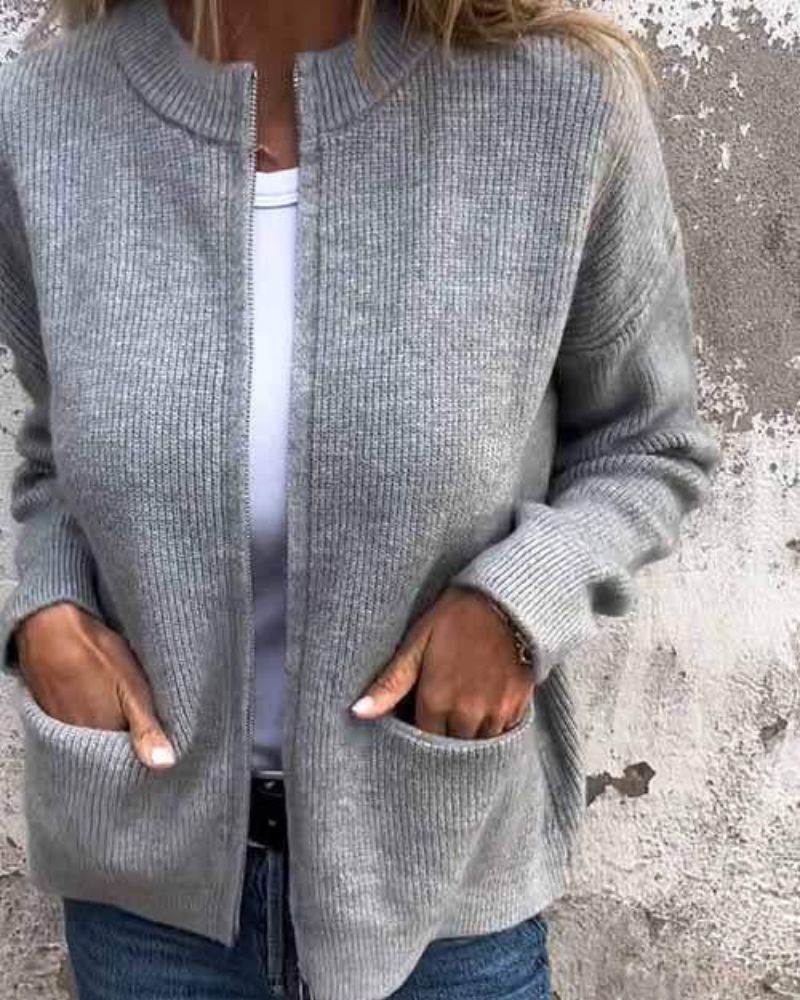 Andrea - Everyday Cardigan With Zipper