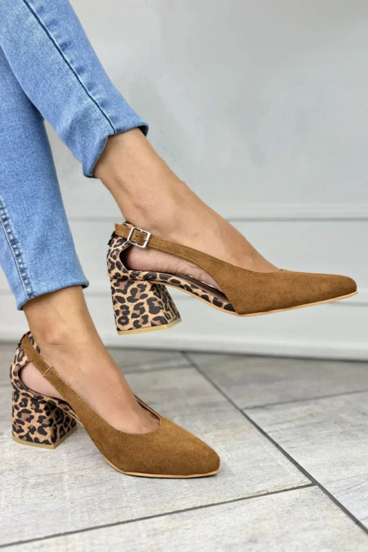 Camila | Leopard Print Heel Slingbacks