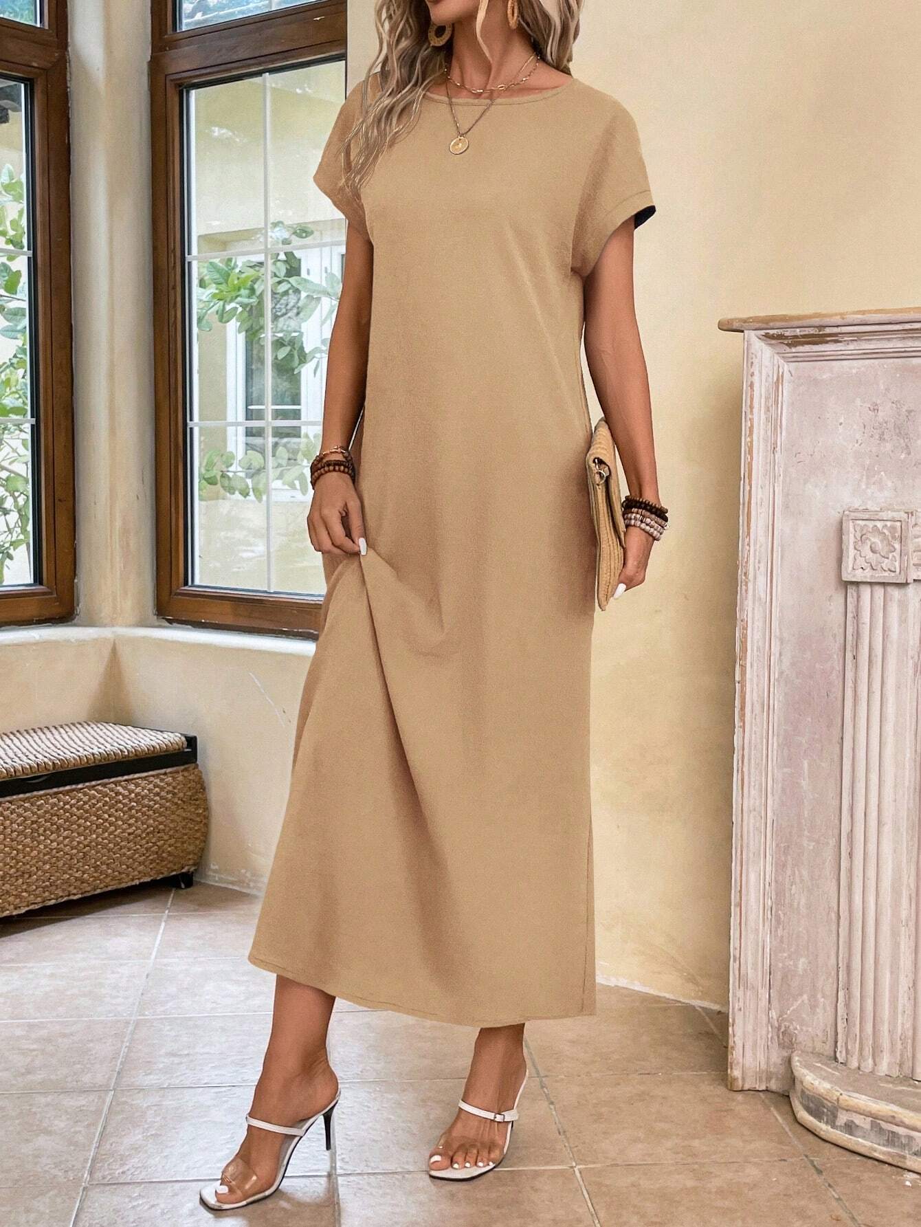 Stella - Casual Batwing Tunic Dress