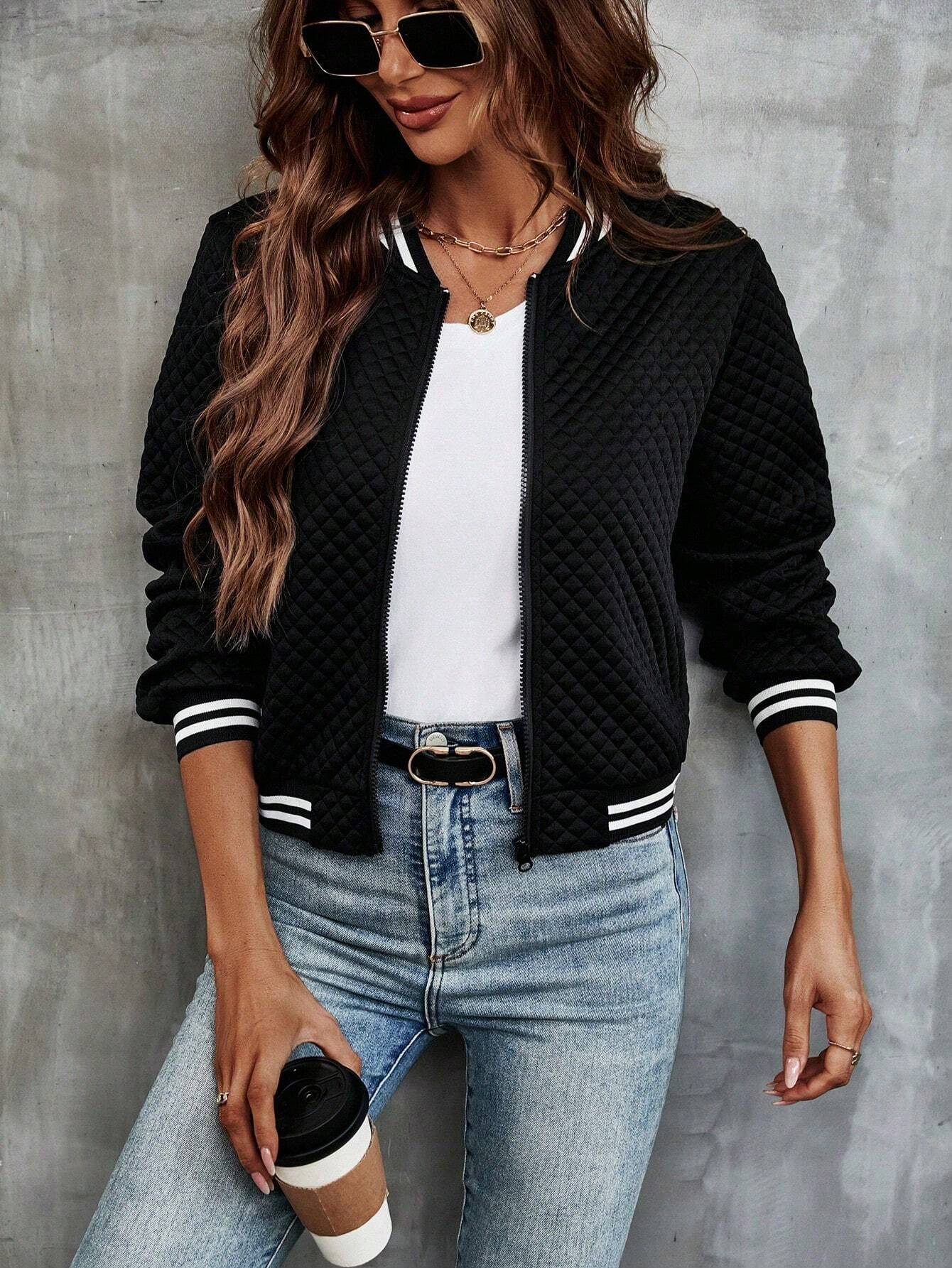Luna - Cropped Bomber Jacket