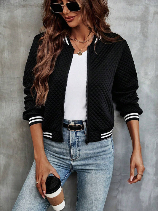 Luna - Cropped Bomber Jacket