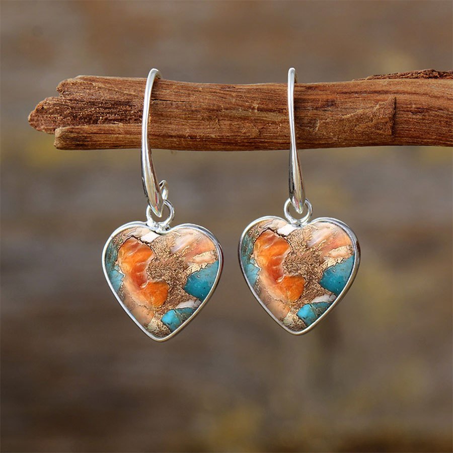 Vintage Bohemian Imitation Turquoise Earrings