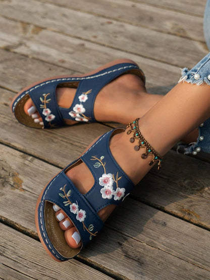 Nina - Floral Platform Sandals