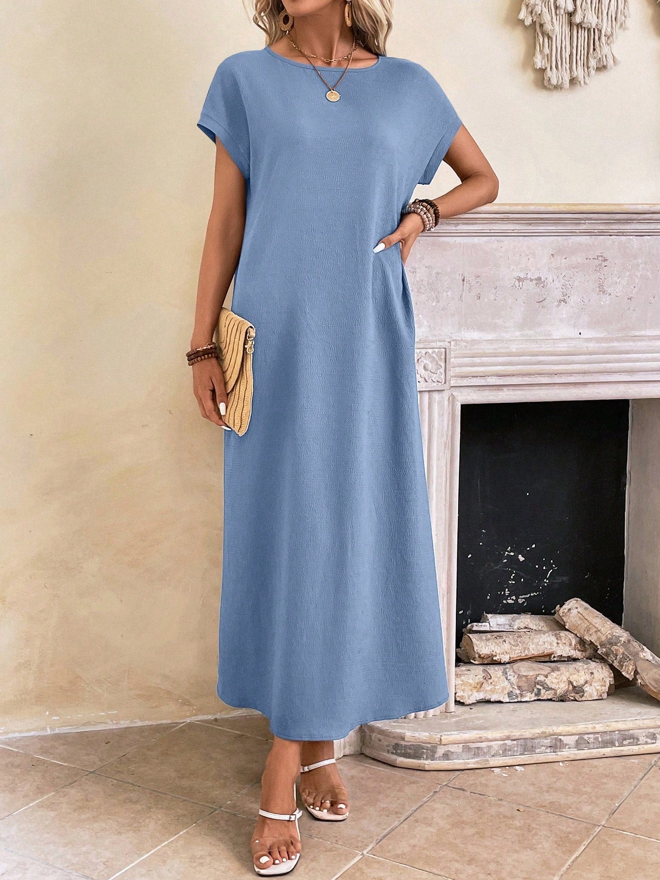 Stella - Casual Batwing Tunic Dress