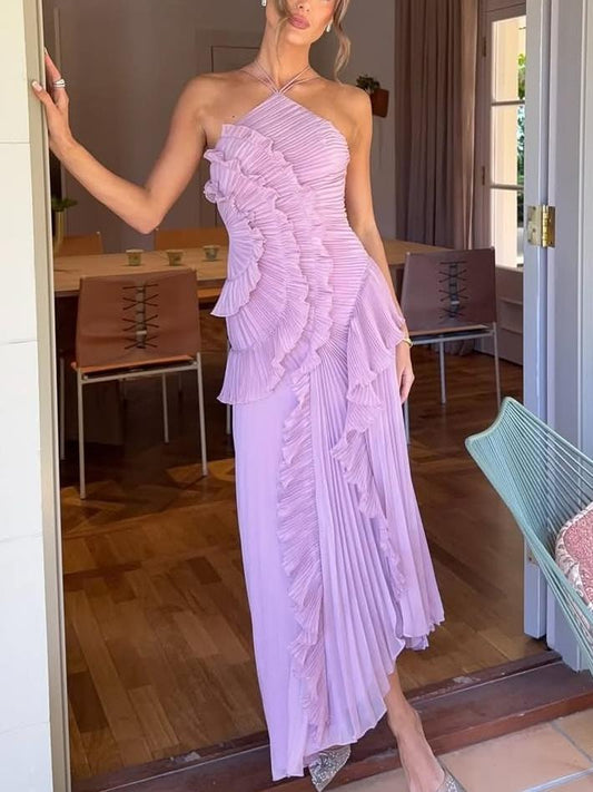 Avery - Asymmetric Pleated Dress