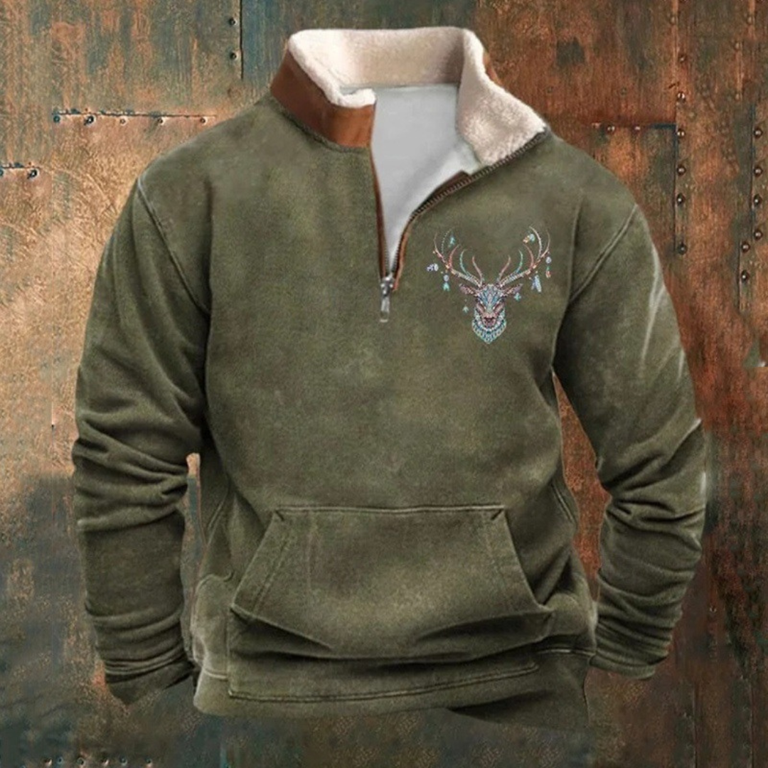 PIERRE™|QUARTER ZIP SWEATER
