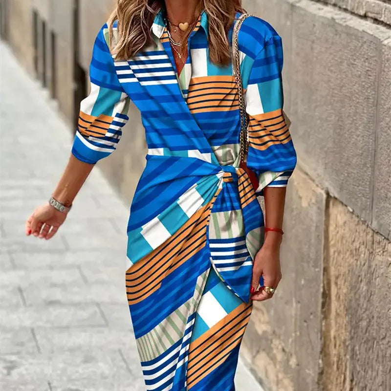 Amy - Printed Wrap Dress