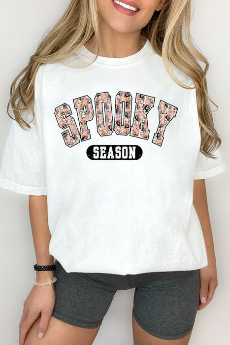 Spooky Season Halloween Print Oversized Tee
