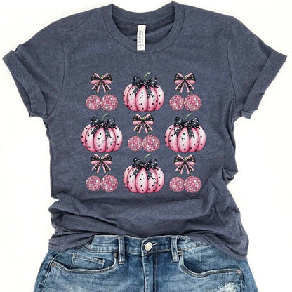 Halloween t-shirt retro pumpkin disco cherry balls