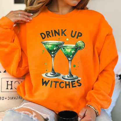 Funny Halloween sweatshirt, Witch martini cocktail