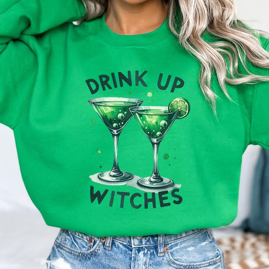 Funny Halloween sweatshirt, Witch martini cocktail