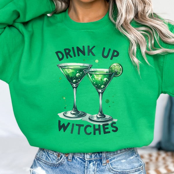 Funny Halloween sweatshirt, Witch martini cocktail